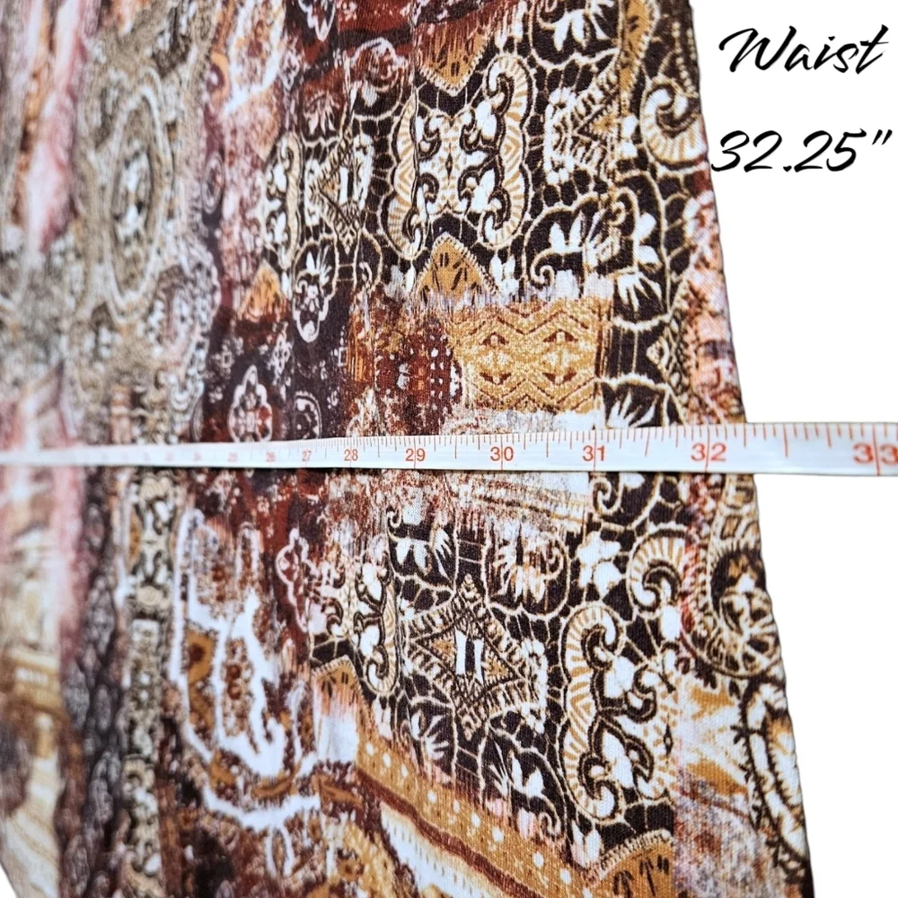 Catherines 3X Sleeveless Embellished Top Boho Baroque Paisley Gold Rhinestone - Picture 10 of 11